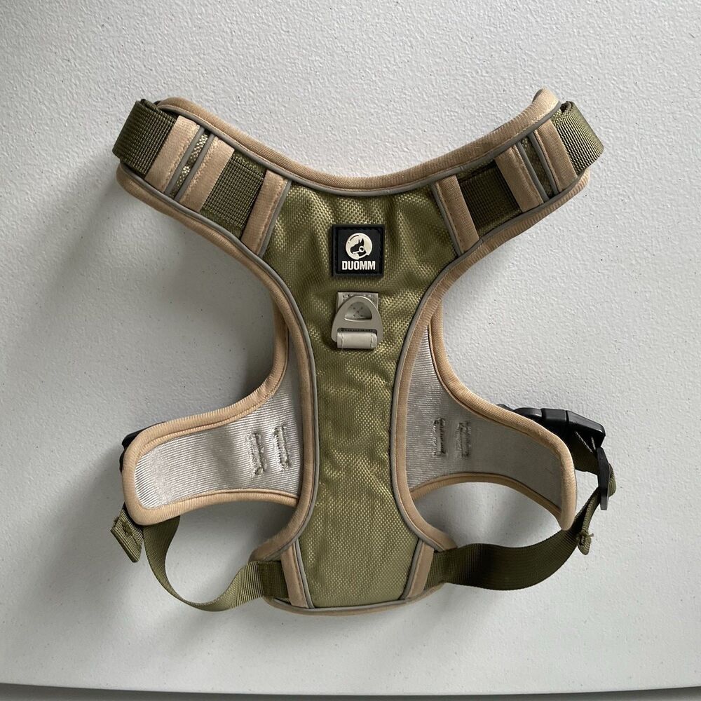 Duomm Dog Harness Utility Pet Supportive Comfort Green Brown Size Medium - Picture 5 of 7